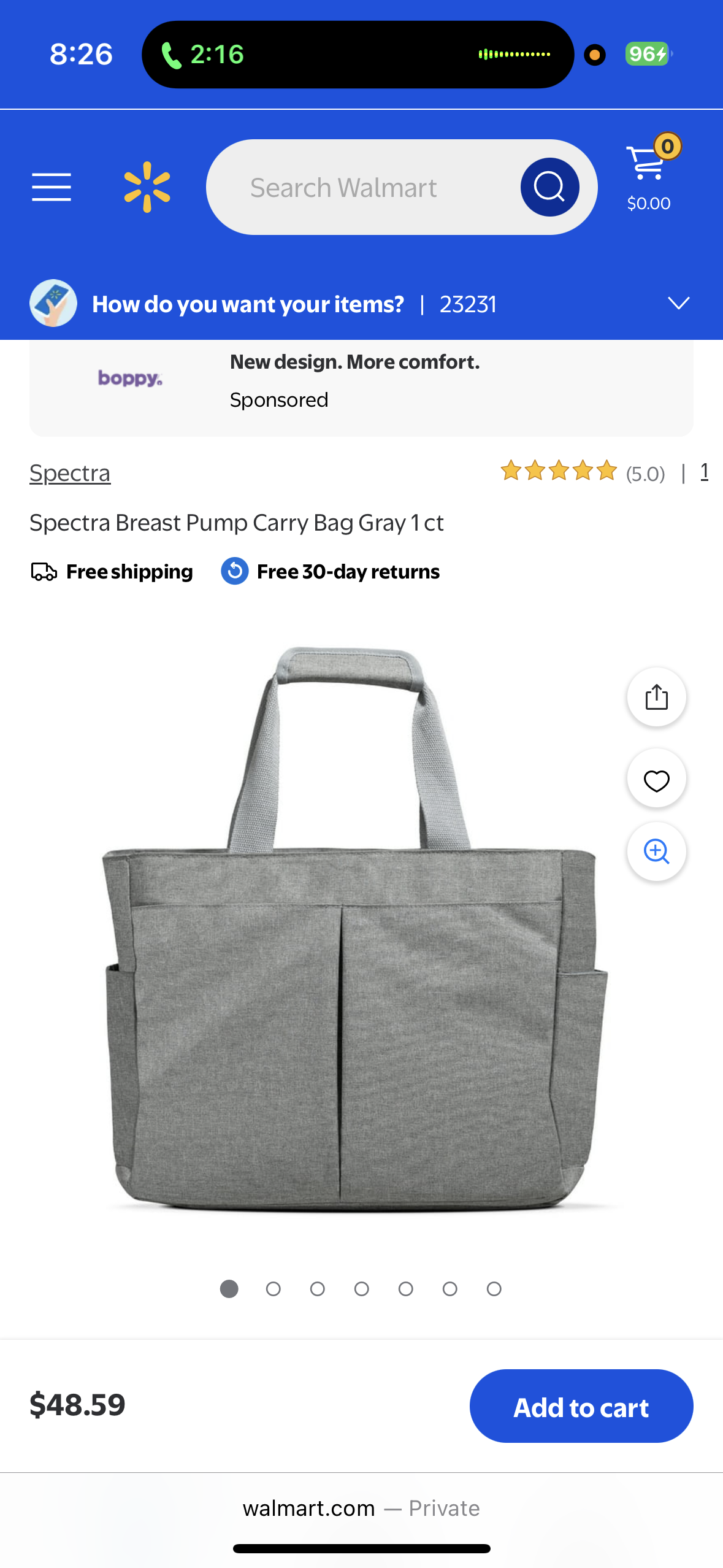 Breast pump tote bag NIP