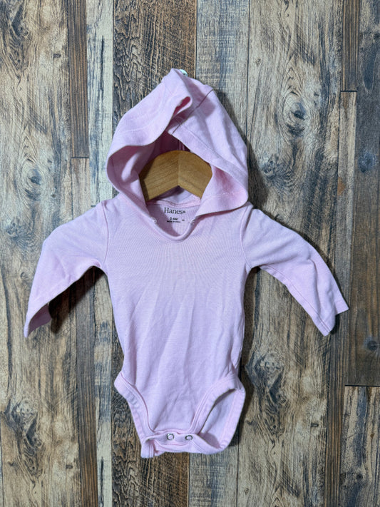 LS hooded shirt, size 0-6m