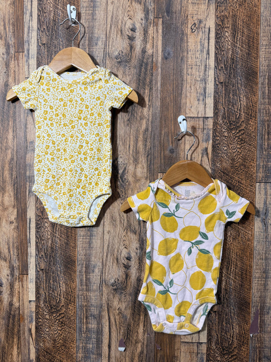 2pc onesie set, size 6m