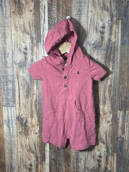 Hooded romper, size 12m