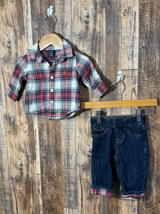 2pc set, size 3-6m