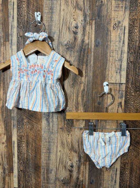 Dress w/ lollies & headband, size 3m