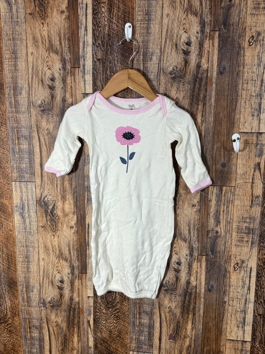 Organic cotton sleep gown, size 0-6m