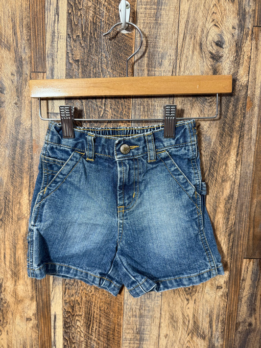 Jean shorts, size 6-12m