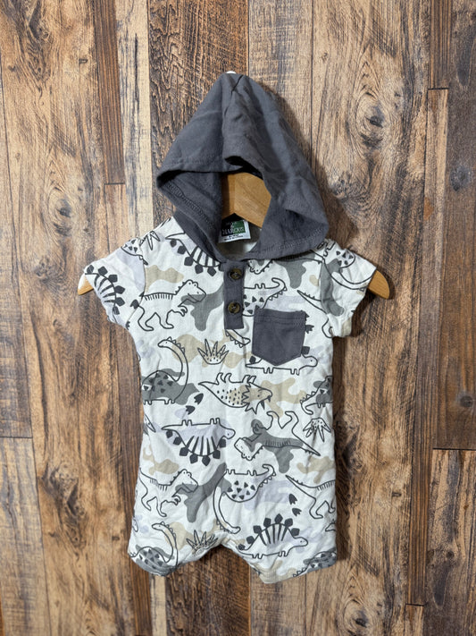 Hooded romper, size 6-9m