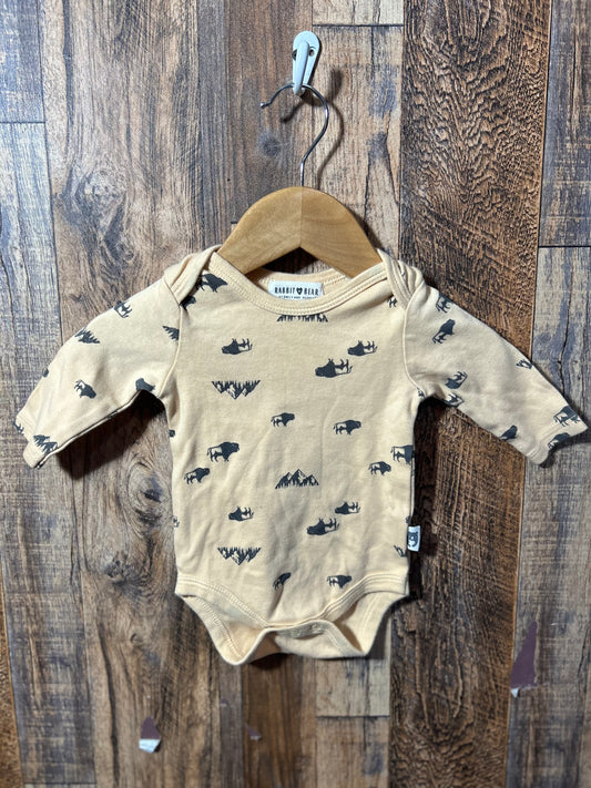 LS organic cotton onesie, size 0-3m