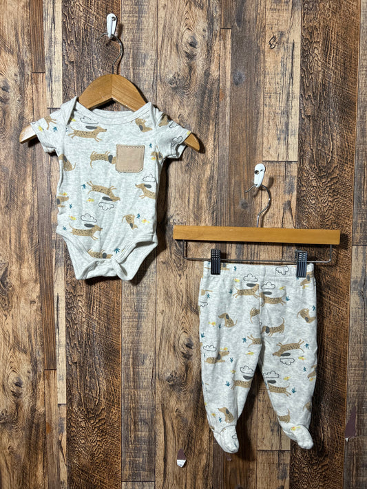 2pc set, size 0-3m