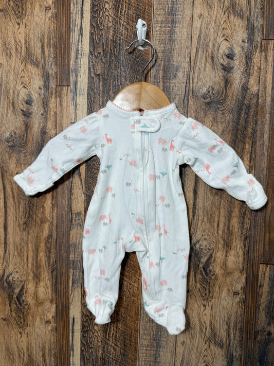 Fleece sleeper, size 0-3m