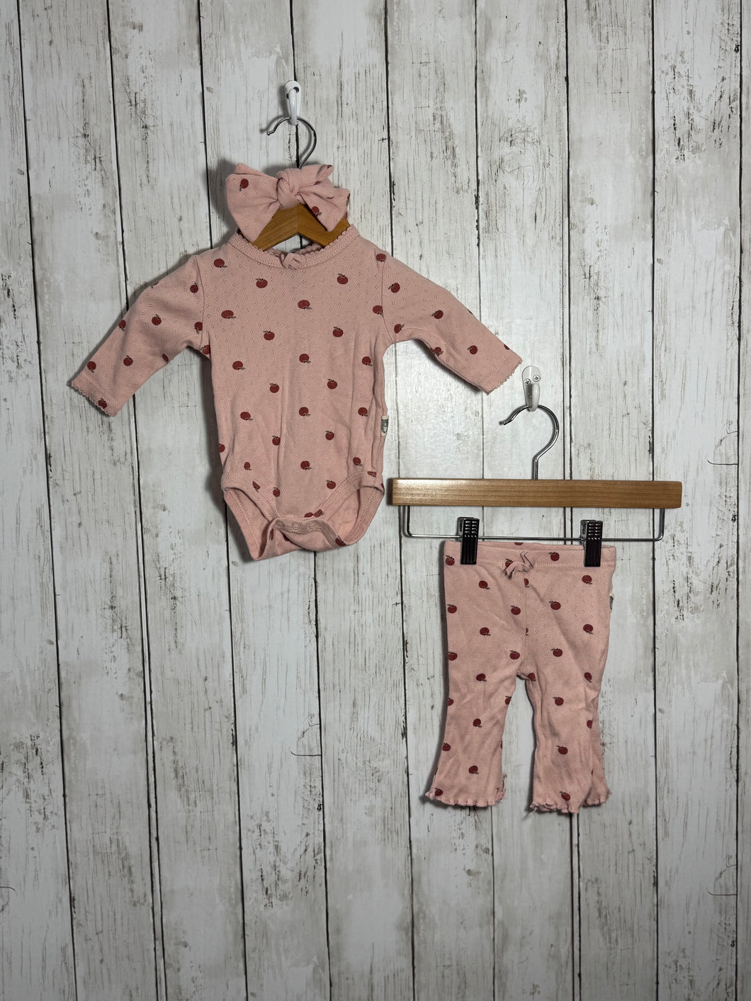 Organic cotton 3pc set, size 0-3m