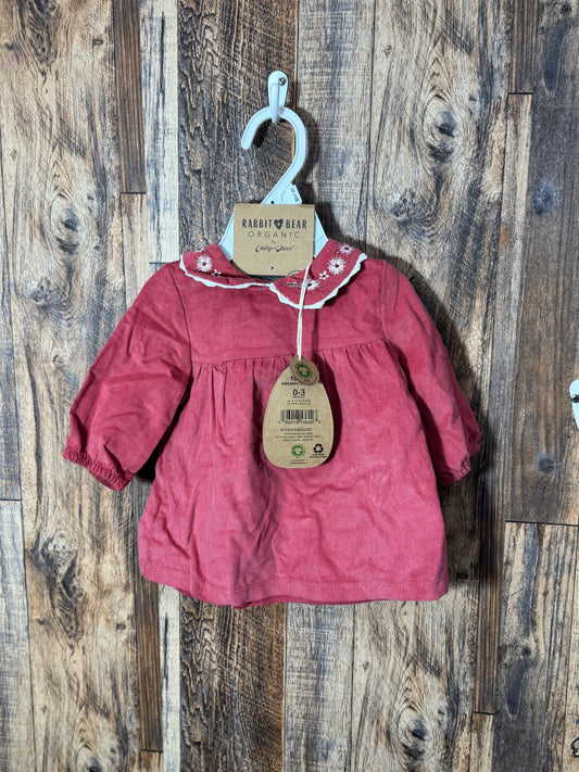 Organic Cotton Dress w/ stockings NWT, size 0-3m