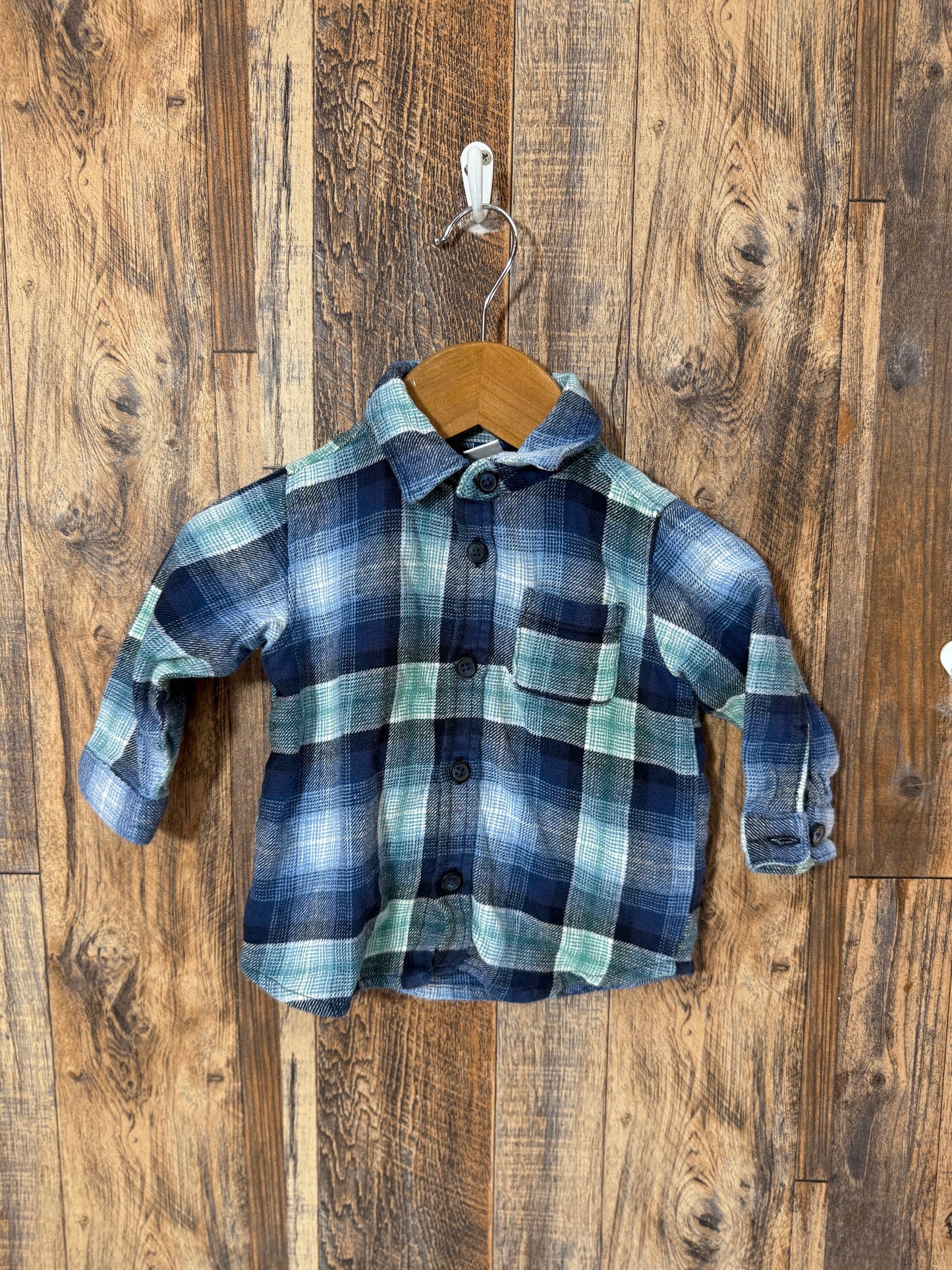 Flannel shirt, size 6-12m