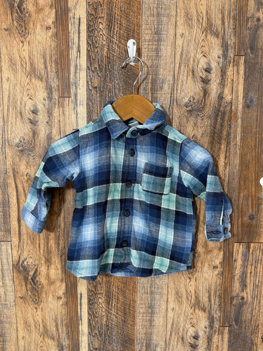Flannel shirt, size 6-12m