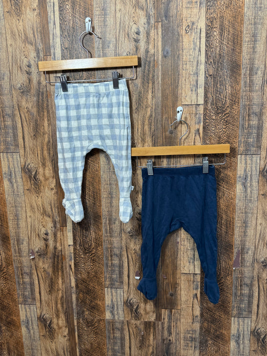 2pc organic cotton pant set, size 6-9m