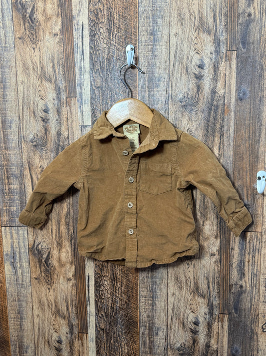 Flannel button up, size 12m