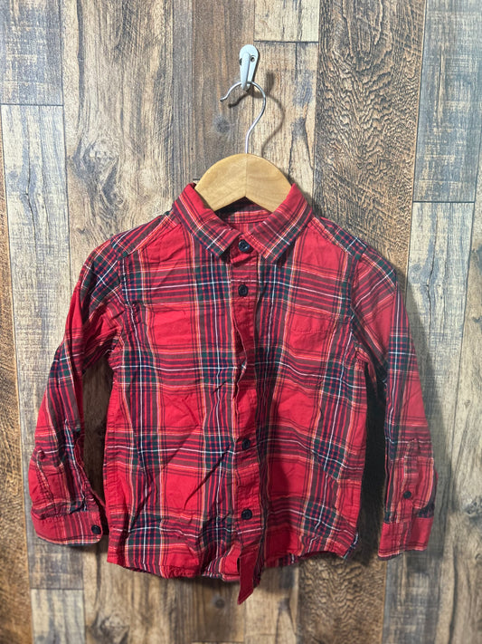 LS holiday button up, size 3t