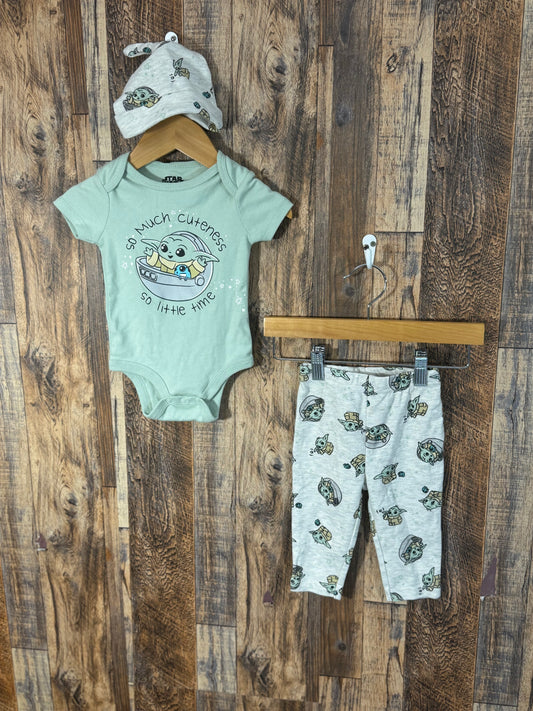 3pc set, size 3-6m
