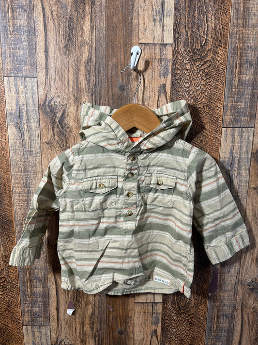 LS hooded shirt, size 12m