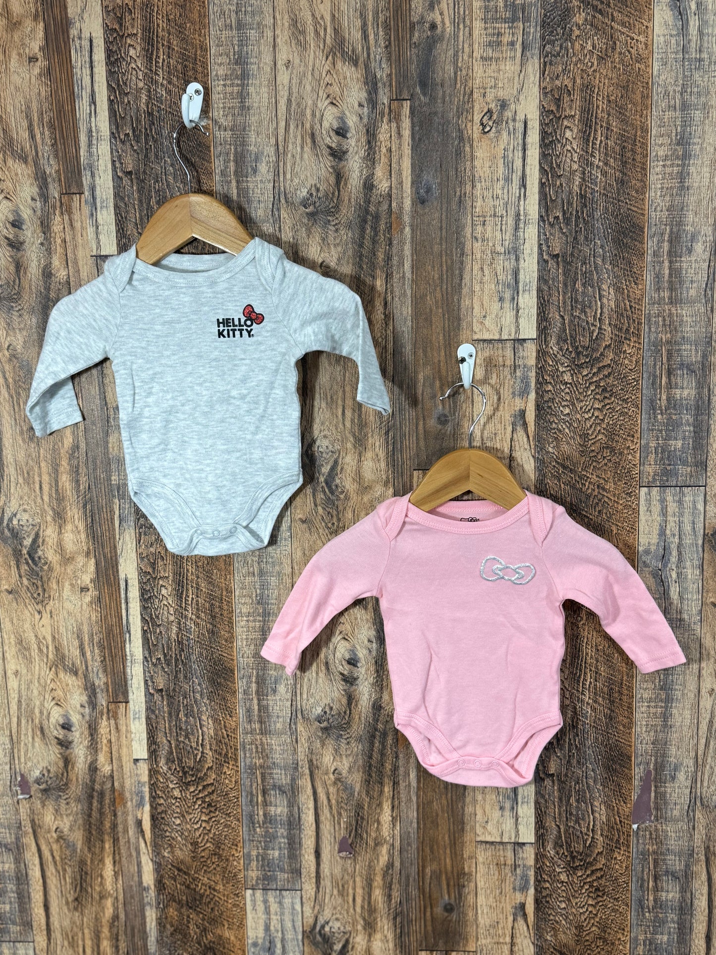 2pc LS onesie set, size 3-6m