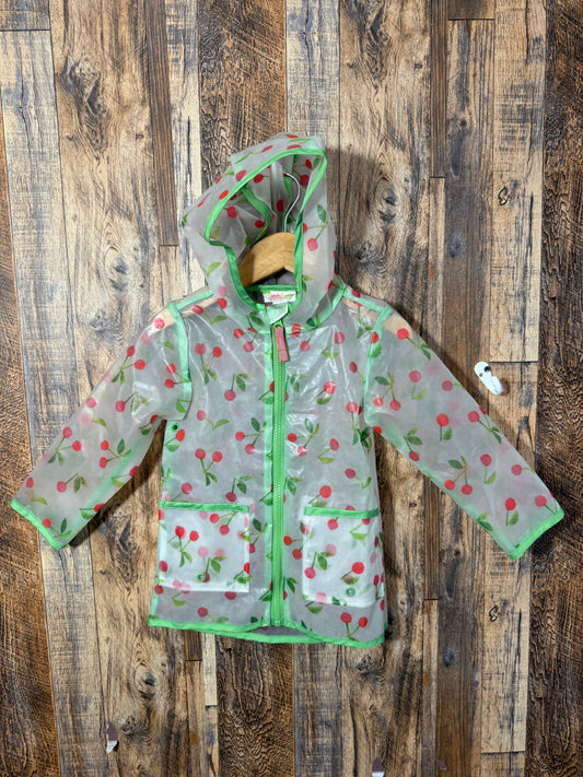 Clear rain jacket, size 2t