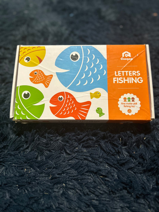 Fishing letters wooden toy