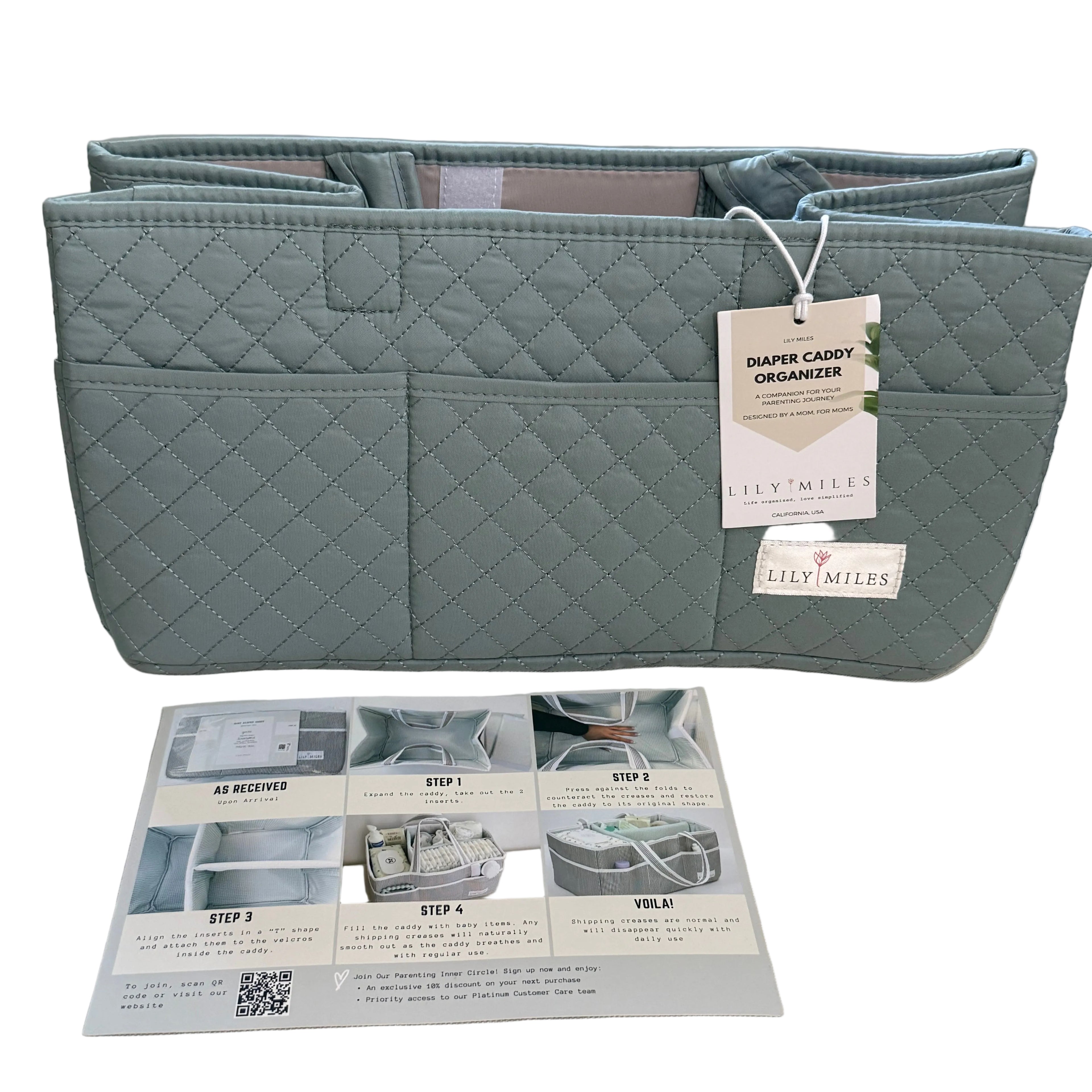 NWT Lily Miles Diaper Caddy
